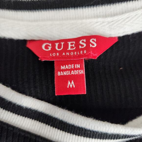 GUESS Black Ribbed Logo Mini Dress – Size M - Picture 2 of 6